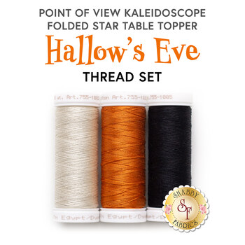  Point of View Kaleidoscope Folded Star Table Topper Kit - Hallow's Eve - 3pc Thread Set