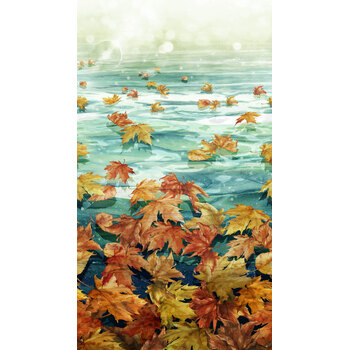 Autumn Breeze DP28056-66 Panel Teal Multi by Northcott Fabrics