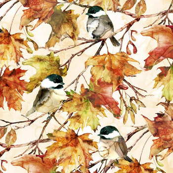 Autumn Breeze DP28057-11 Cream Multi by Northcott Fabrics