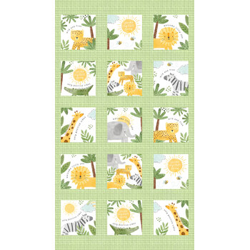 Sunny Safari 27761-10 White Multi Panel by Northcott Fabrics