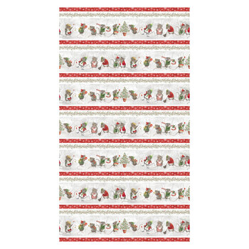 The Christmas Mouse Flannel F28036-92 Gray Multi by Sarah Summers for Northcott Fabrics