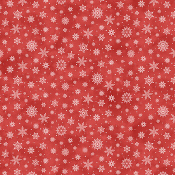 The Christmas Mouse Flannel F28043-24 Red by Sarah Summers for Northcott Fabrics