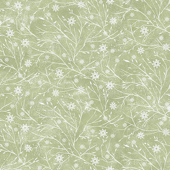 The Christmas Mouse Flannel F28044-72 Green  by Sarah Summers for Northcott Fabrics