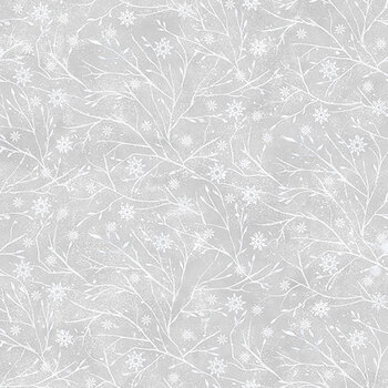 The Christmas Mouse Flannel F28044-92 Gray by Sarah Summers for Northcott Fabrics