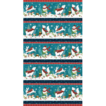 Woodland Wishes DP27901-66 Teal Multi by Michael Zindell for Northcott Fabrics