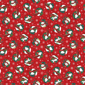 Woodland Wishes DP27903-24 Red Multi by Michael Zindell for Northcott Fabrics