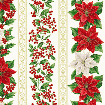 Blooming Holidays X7789-20G-Natural-Gold  by Hoffman Fabrics