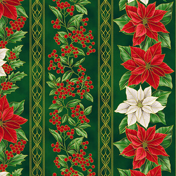 Blooming Holidays X7789-60G-Hunter-Gold  by Hoffman Fabrics