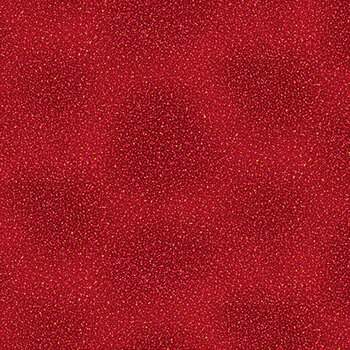 Blooming Holidays X7793-78G-Scarlet-Gold  by Hoffman Fabrics