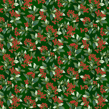 Blooming Holidays X7791-60G-Hunter-Gold  by Hoffman Fabrics