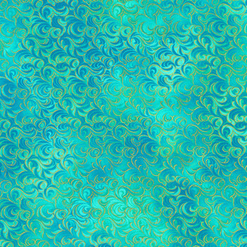 Mixed Metallics 23067-70 Aqua by Robert Kaufman Fabrics