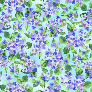 Hydrangea Grace 22992-63 Sky by Robert Kaufman Fabrics