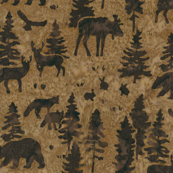 Woodland Wonders - Artisan Batiks 22936-323 Walnut by Studio RK for Robert Kaufman Fabrics