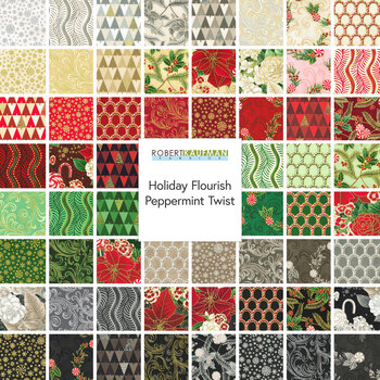 Holiday Flourish - Peppermint Twist  Yardage by Studio RK for Robert Kaufman Fabrics