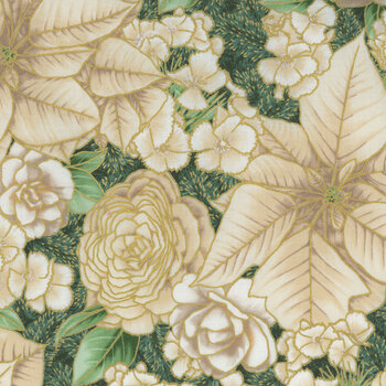 Holiday Flourish - Peppermint Twist 22946-84 Cream by Studio RK for Robert Kaufman Fabrics