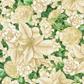 Holiday Flourish - Peppermint Twist 22946-84 Cream by Studio RK for Robert Kaufman Fabrics