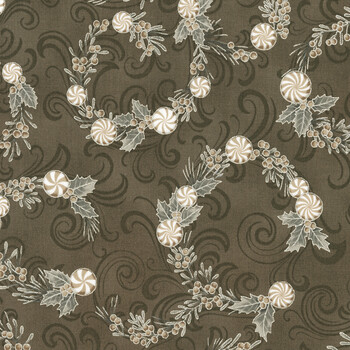 Holiday Flourish - Peppermint Twist 22947-442 Suede by Studio RK for Robert Kaufman Fabrics