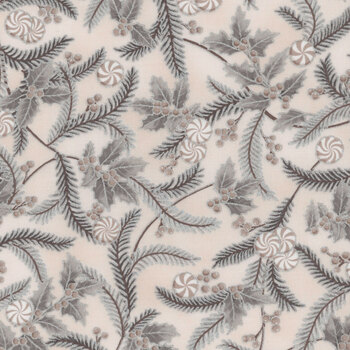 Holiday Flourish - Peppermint Twist 22948-14 Natural by Studio RK for Robert Kaufman Fabrics