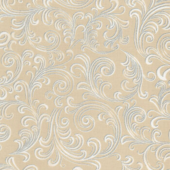 Holiday Flourish - Peppermint Twist 22949-14 Natural by Studio RK for Robert Kaufman Fabrics