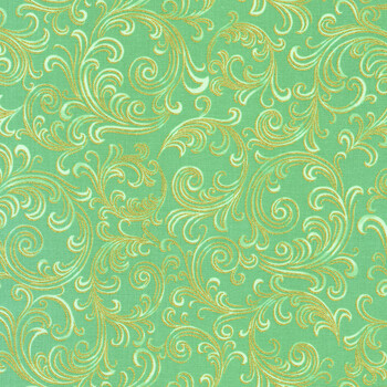 Holiday Flourish - Peppermint Twist 22949-34 Sage by Studio RK for Robert Kaufman Fabrics