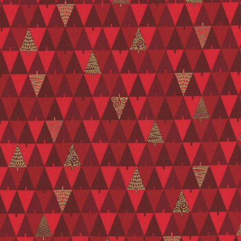 Holiday Flourish - Peppermint Twist 22951-91 Crimson by Studio RK for Robert Kaufman Fabrics