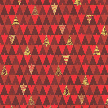 Holiday Flourish - Peppermint Twist 22951-91 Crimson by Studio RK for Robert Kaufman Fabrics