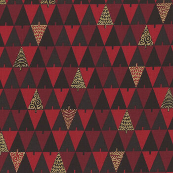 Holiday Flourish - Peppermint Twist 22951-113 Cranberry by Studio RK for Robert Kaufman Fabrics