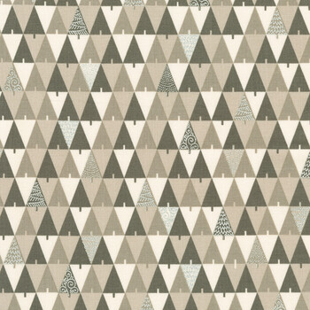 Holiday Flourish - Peppermint Twist 22951-160 Taupe by Studio RK for Robert Kaufman Fabrics