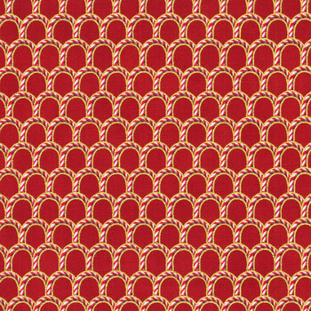 Holiday Flourish - Peppermint Twist 22952-91 Crimson by Studio RK for Robert Kaufman Fabrics