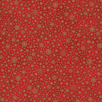 Holiday Flourish - Peppermint Twist 22953-93 Scarlet by Studio RK for Robert Kaufman Fabrics