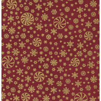 Holiday Flourish - Peppermint Twist 22953-113 Cranberry by Studio RK for Robert Kaufman Fabrics