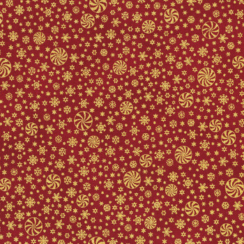 Holiday Flourish - Peppermint Twist 22953-113 Cranberry by Studio RK for Robert Kaufman Fabrics