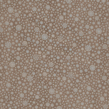 Holiday Flourish - Peppermint Twist 22953-160 Taupe by Studio RK for Robert Kaufman Fabrics