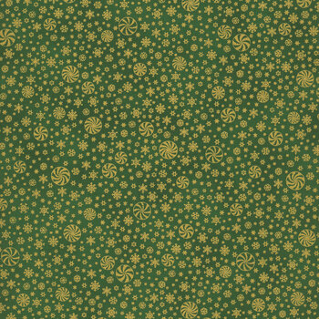 Holiday Flourish - Peppermint Twist 22953-274 Pine by Studio RK for Robert Kaufman Fabrics