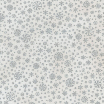 Holiday Flourish - Peppermint Twist 22953-303 Blanc by Studio RK for Robert Kaufman Fabrics