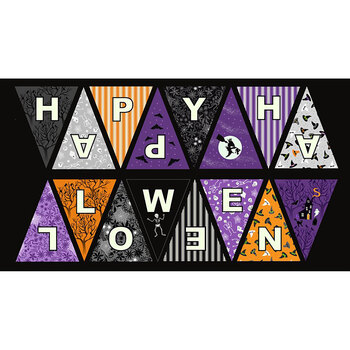 Witchy Woods LEIA881 Panel Halloween Bunting by Lewis & Irene