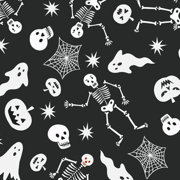 Witchy Woods LEIA885C Spooky Friends Black by Lewis & Irene