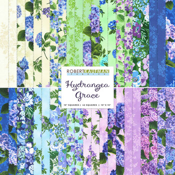 Hydrangea Grace  Ten Squares by Robert Kaufman Fabrics