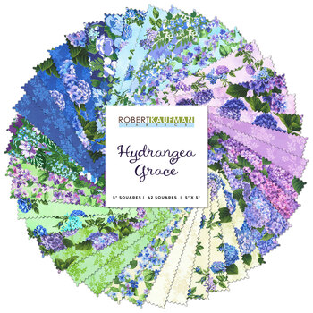 Hydrangea Grace  Charm Squares by Robert Kaufman Fabrics