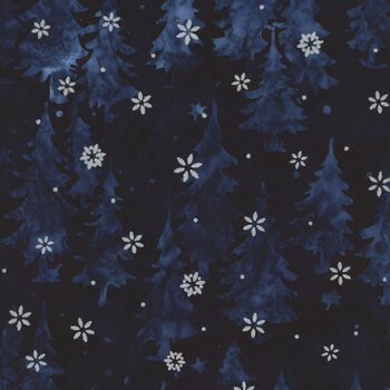 Winter Pines - Artisan Batiks 23141-9 Navy by Lunn Studios for Robert Kaufman Fabrics