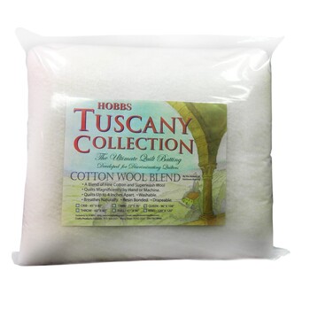 Tuscany 20% Wool 80% Cotton Batting Twin 72in X 96in