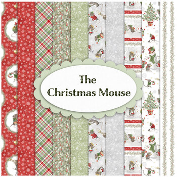 The Christmas Mouse Flannel  Yardage by Sarah Summers for Northcott Fabrics