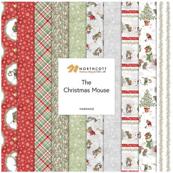 The Christmas Mouse Flannel  Yardage by Sarah Summers for Northcott Fabrics