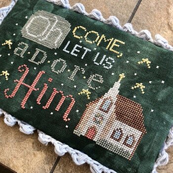 Let Us Adore Him Cross Stitch Pattern