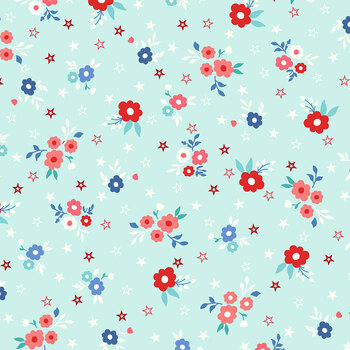 Star-Spangled Beauty MAS10841-Q Aqua by Kimberbell for Maywood Studio