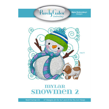 Mylar Snowmen 2 - Machine Embroidery CD