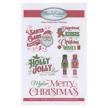 Mylar Merry Christmas - Machine Embroidery CD