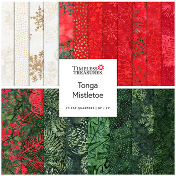 Tonga Mistletoe  20 FQ Set by Timeless Treasures Fabrics