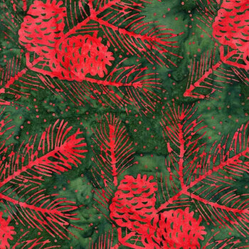 Tonga Mistletoe B7779-FOREST  by Timeless Treasures Fabrics