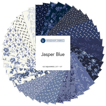 Jasper Blue  5” Squares by Whistler Studio for Windham Fabrics